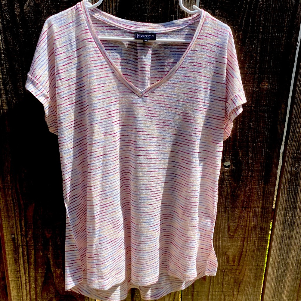 Bobeau soft knit v-neck top